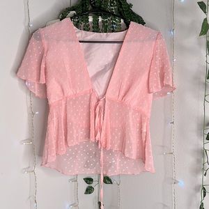 SHEIN baby pink Blouse